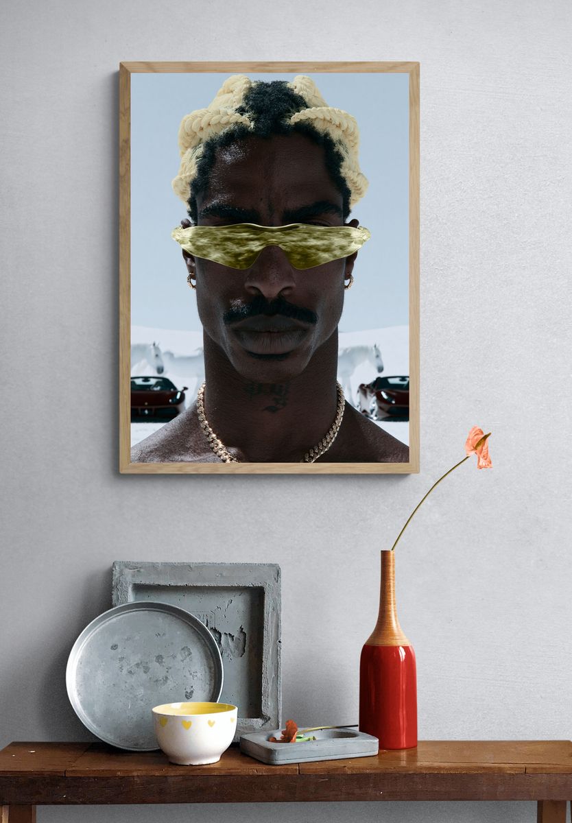 Futurist Portrait Photography Poster. — room view 3