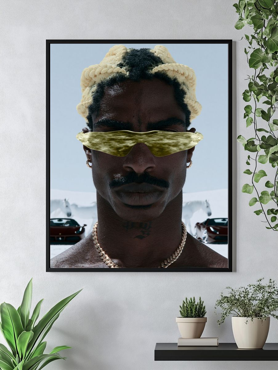 Futurist Portrait Photography Poster. — room view 4