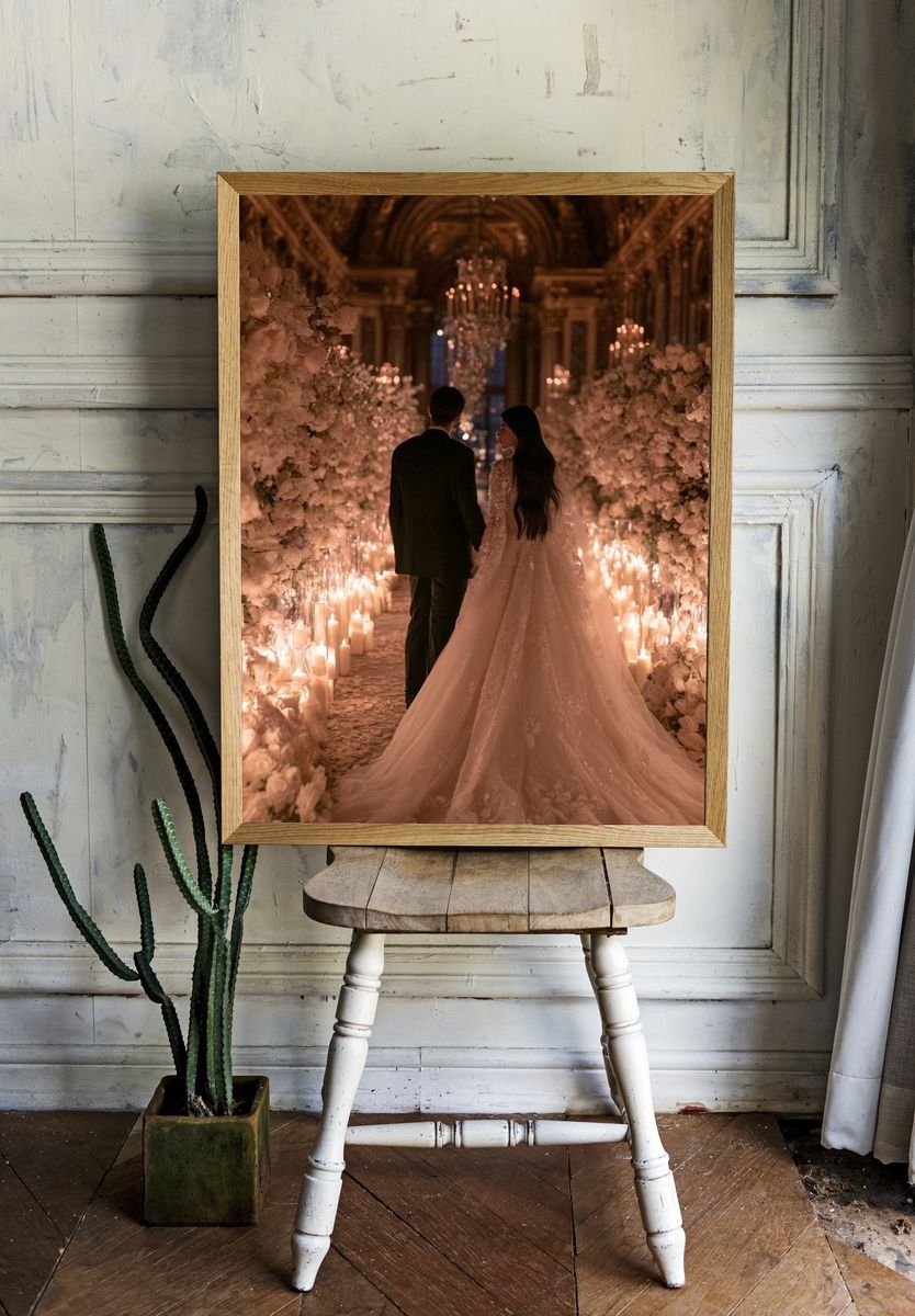 Romantic Wedding Aisle Photography Poster. room preview