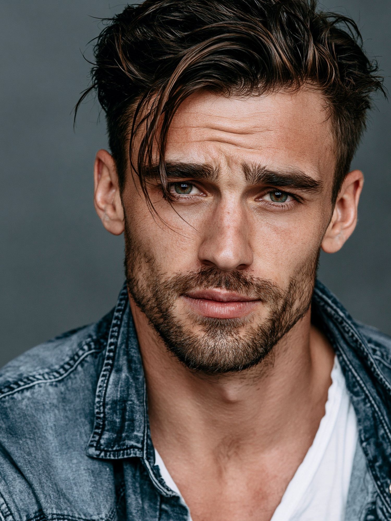 Moody Male Portrait Photography Poster. poster detail