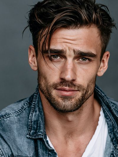 Moody Male Portrait Photography Poster.