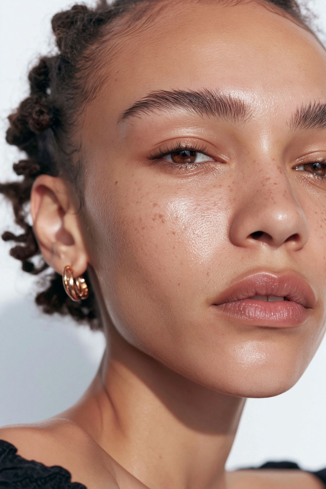 Freckled Portrait Photography Poster. poster detail