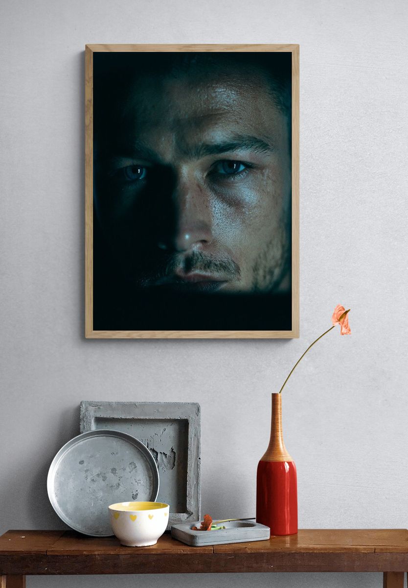 Moody Male Portrait Photography Poster. — room view 3