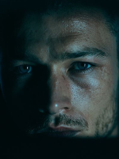 Moody Male Portrait Photography Poster. poster