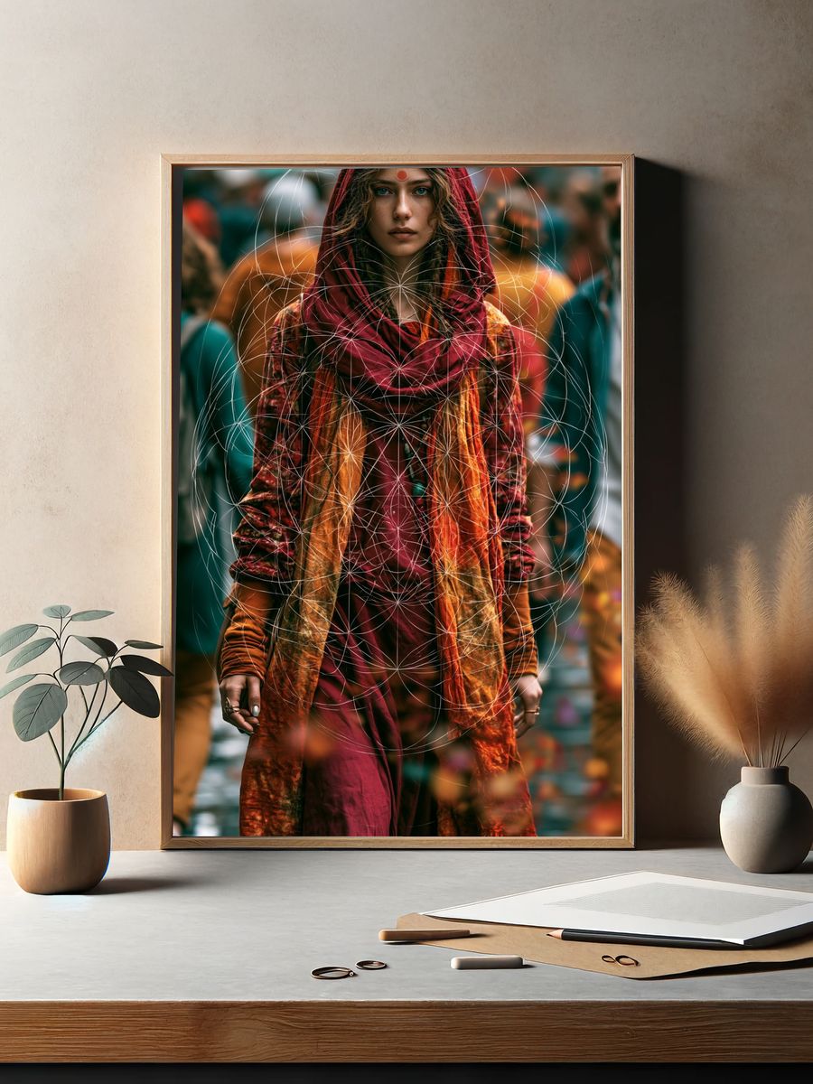 Mystic Woman Portrait Print. — room view 2