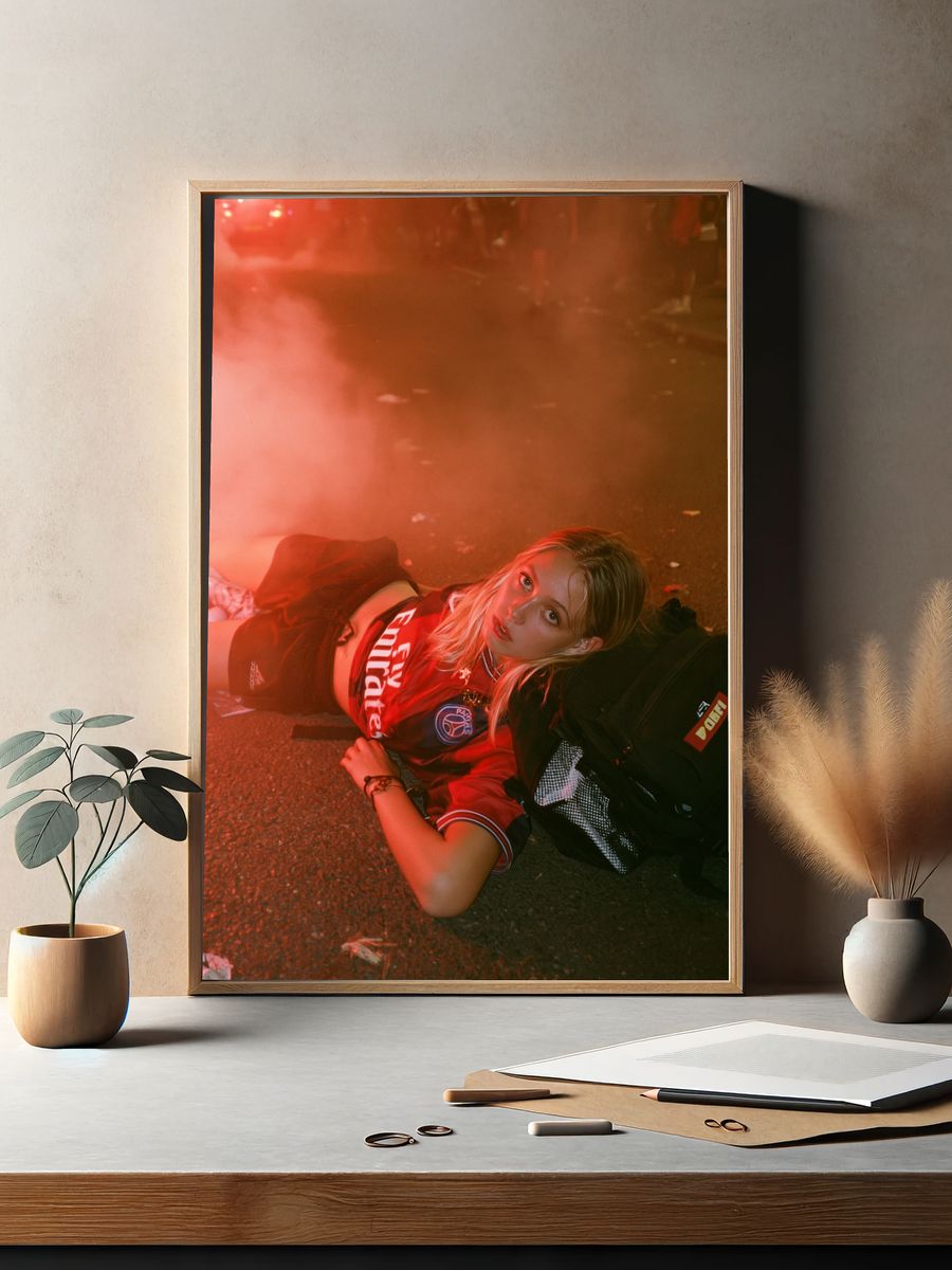 Neon Street Portrait Poster. — room view 2