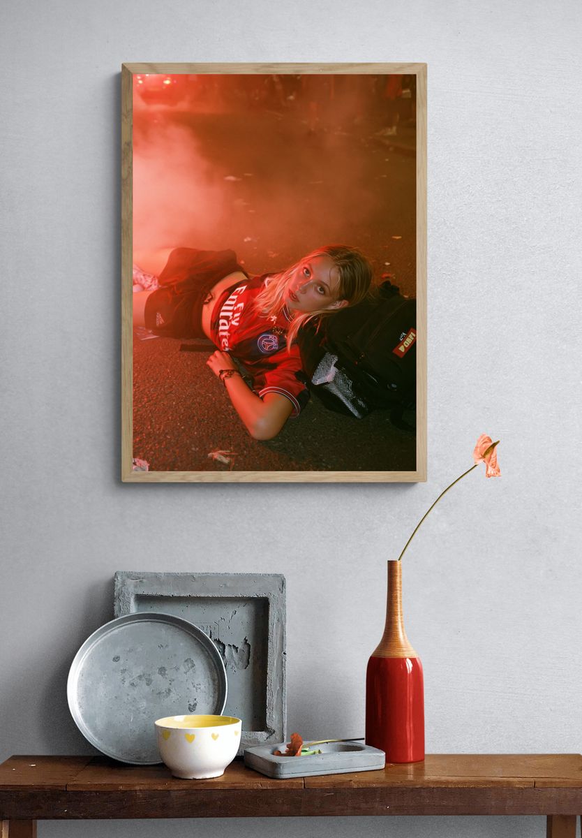 Neon Street Portrait Poster. — room view 3