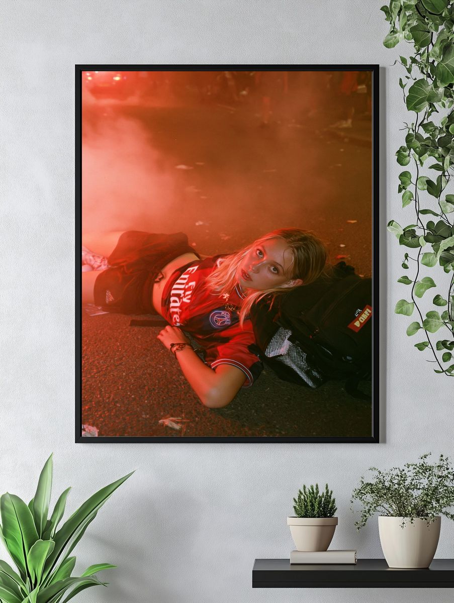 Neon Street Portrait Poster. — room view 4