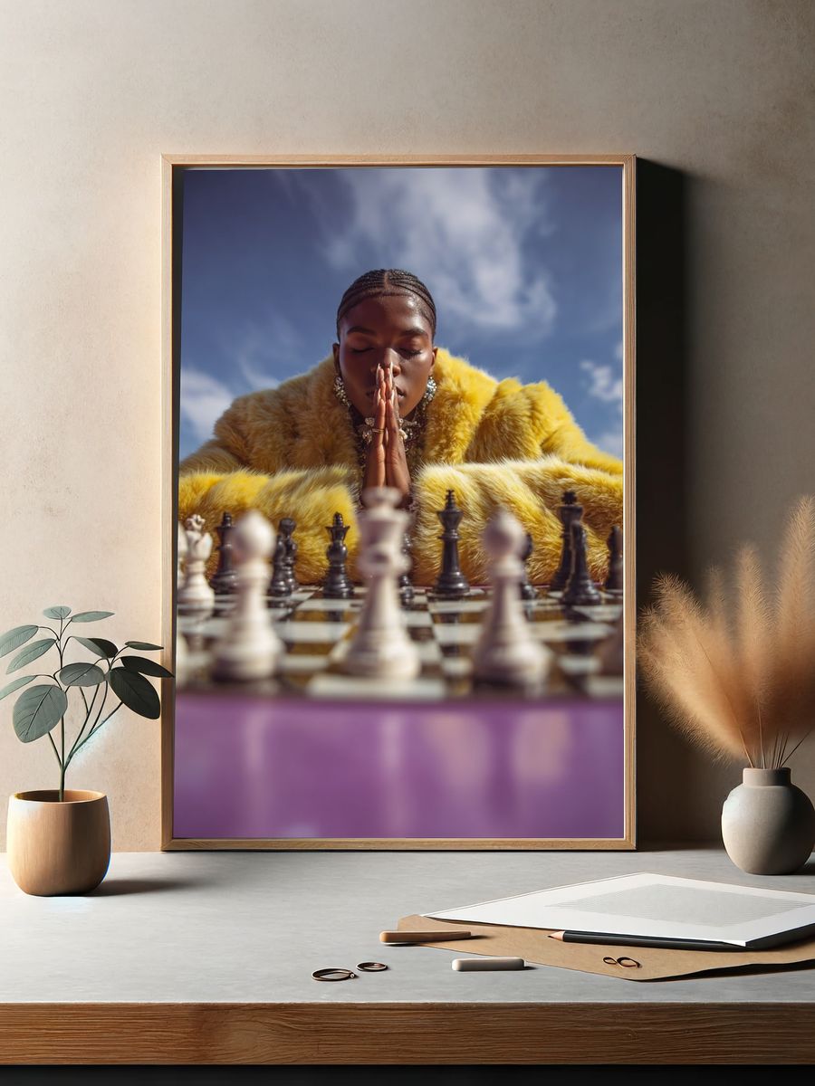 Chess Portrait Fashion Poster. — room view 2