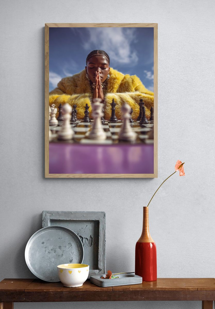 Chess Portrait Fashion Poster. — room view 3
