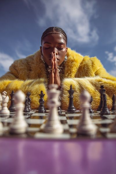 Chess Portrait Fashion Poster. poster