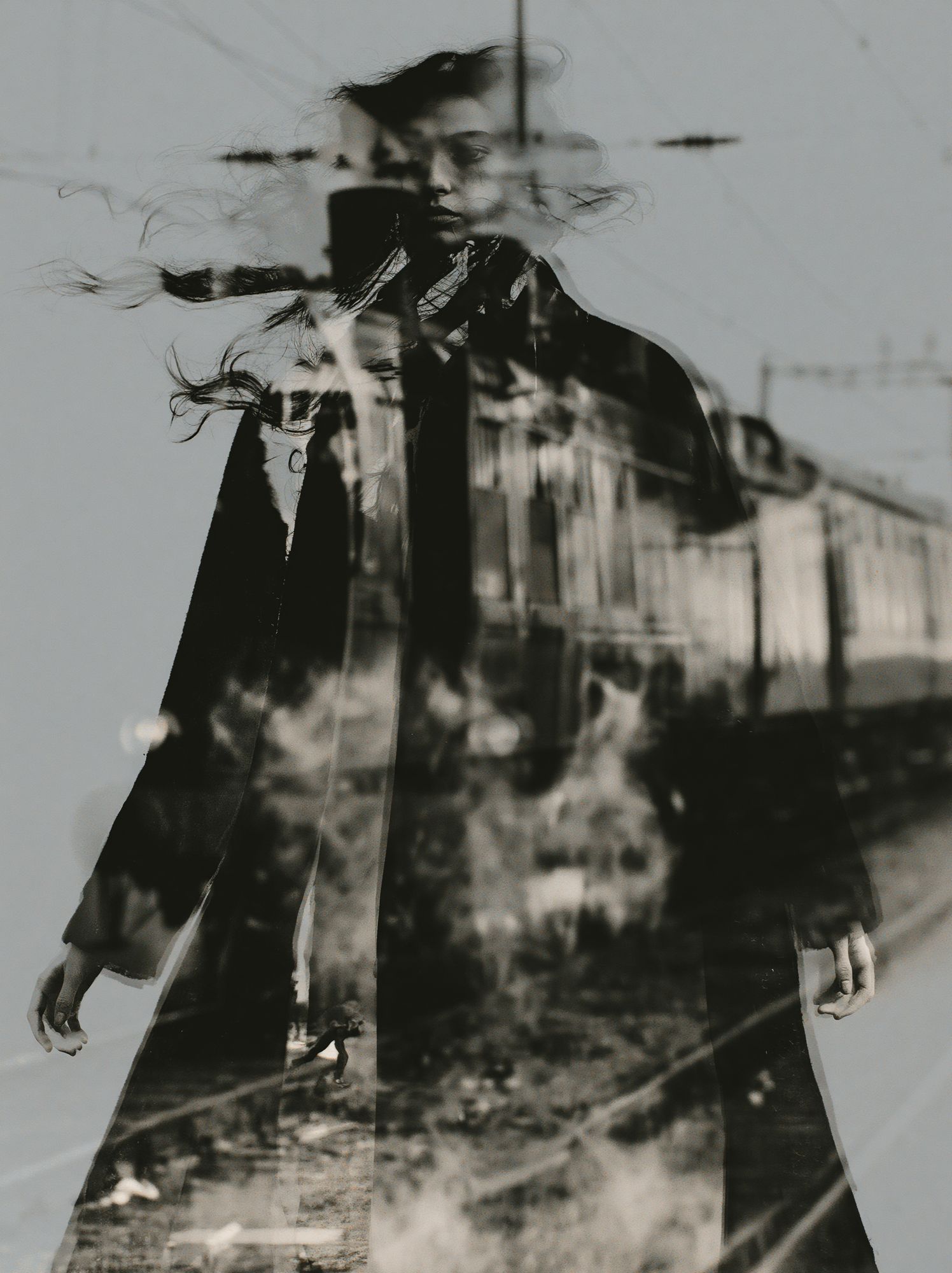 Double Exposure Portrait Photography Poster. poster detail
