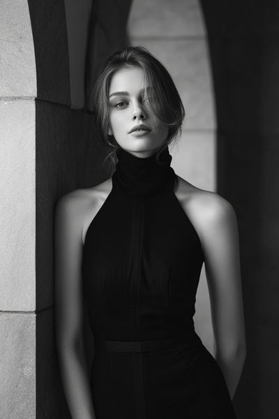 Elegant Monochrome Portrait Poster.
