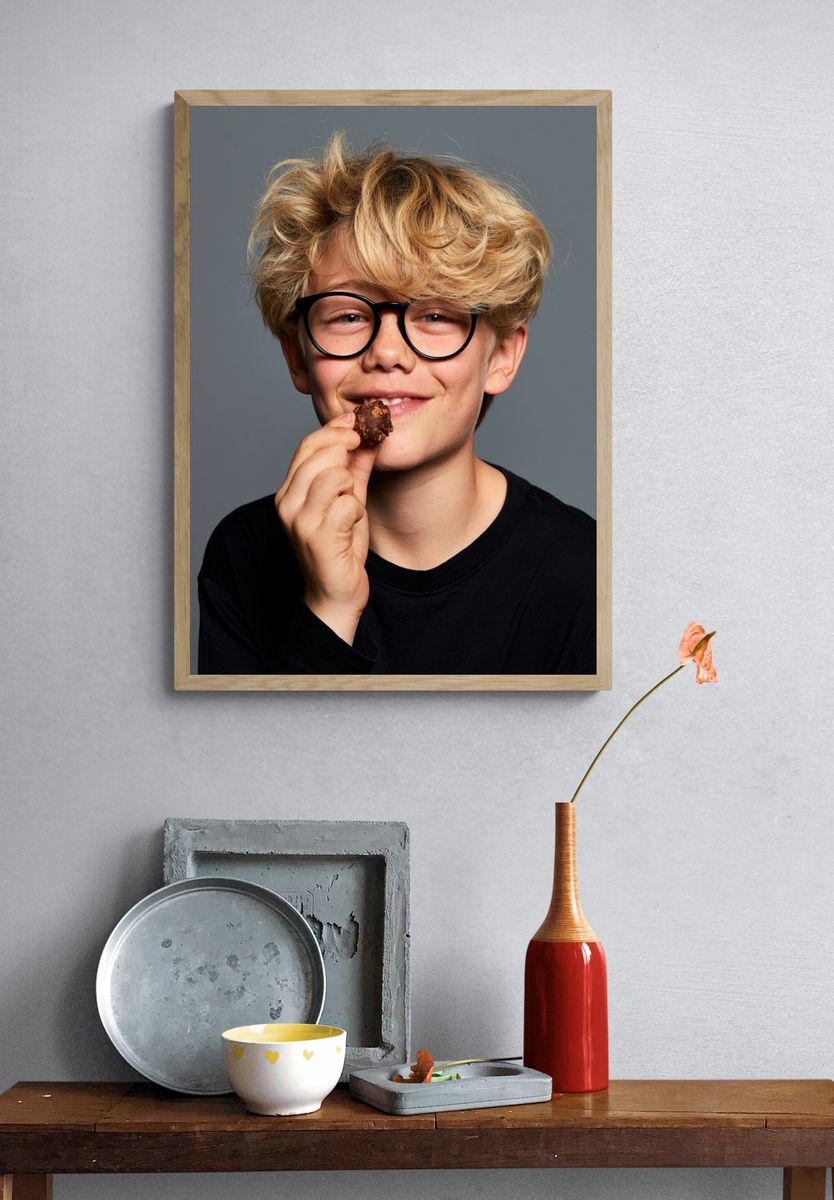 Blond Boy Portrait Photography Poster. — room view 3