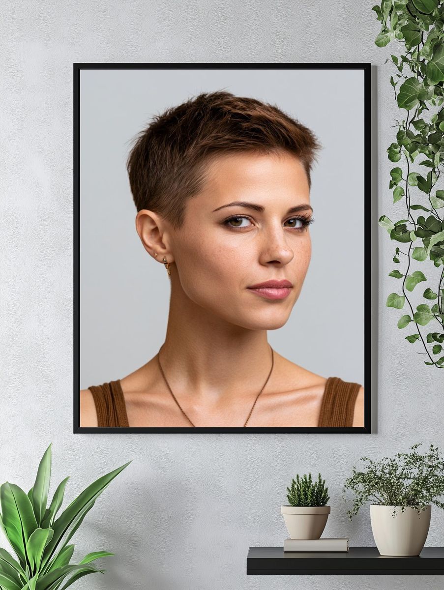 Short Hair Portrait Photography Poster. — room view 4
