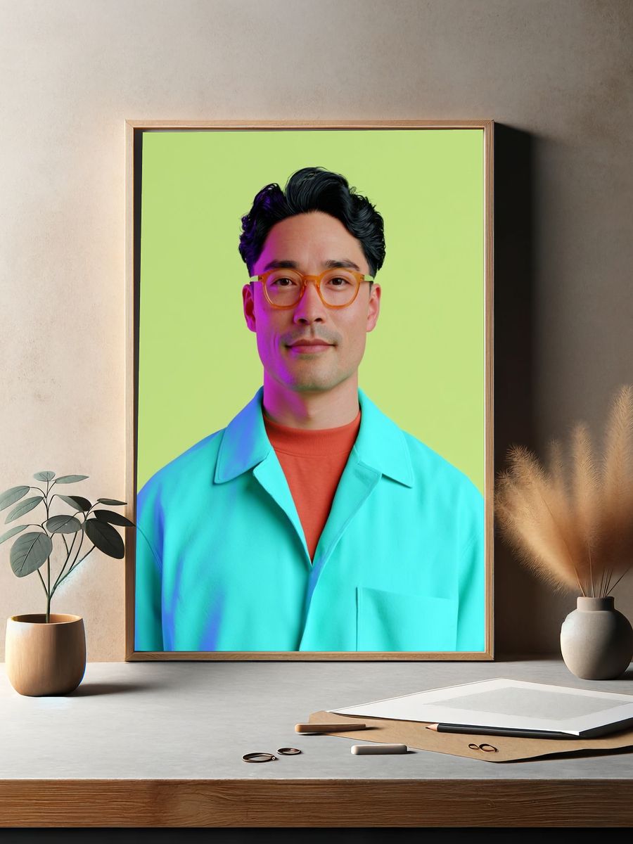 Color Pop Portrait Poster. — room view 2