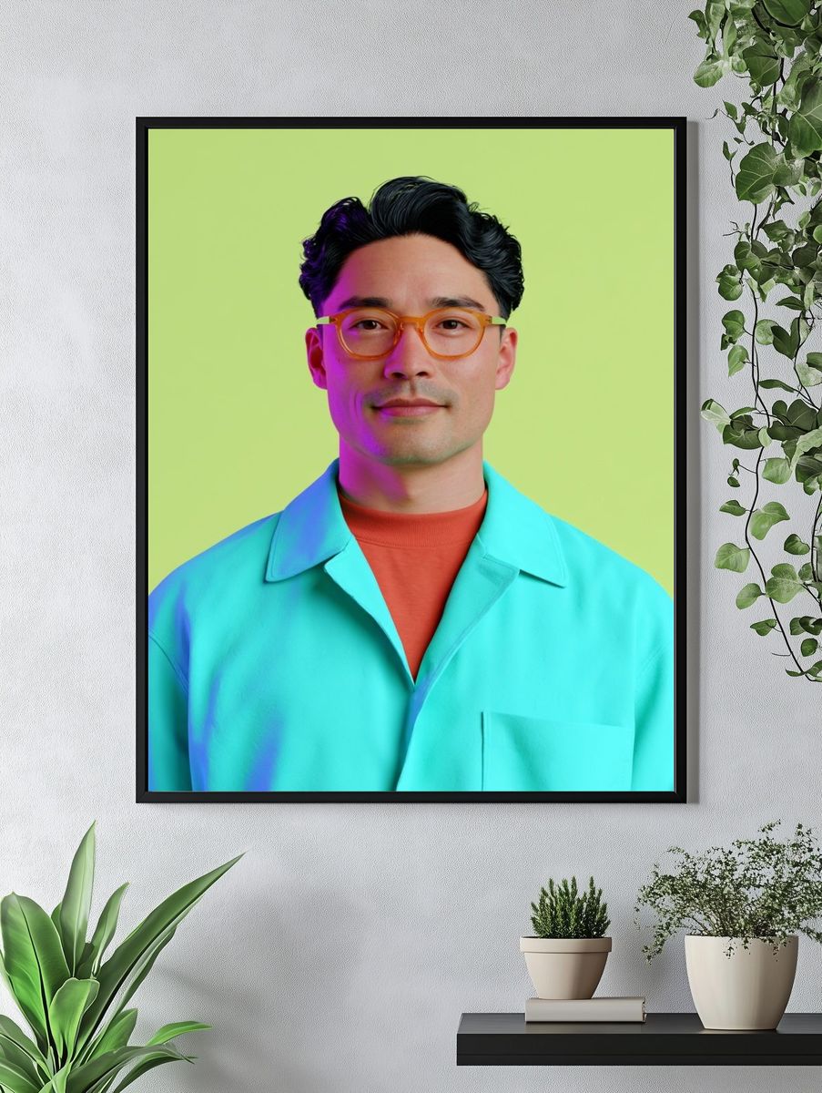 Color Pop Portrait Poster. — room view 4