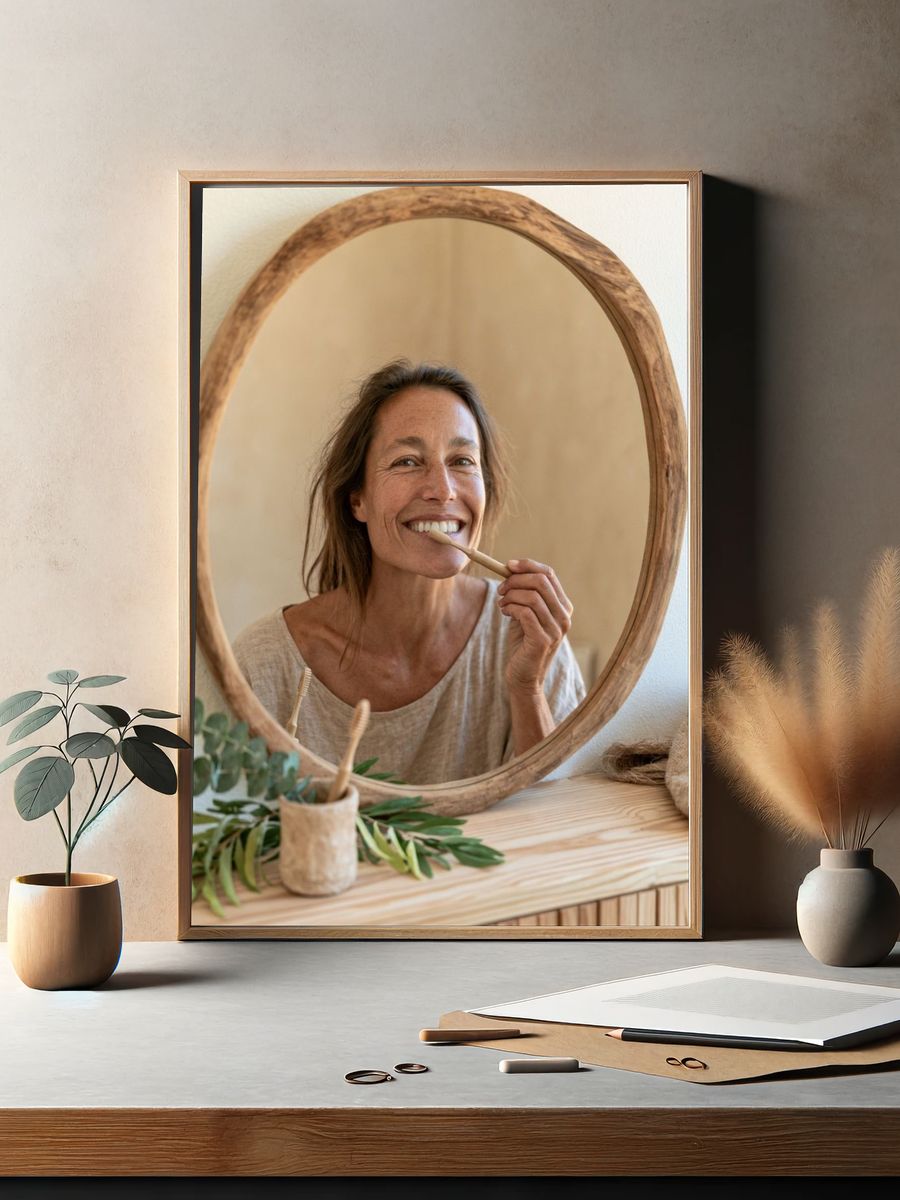 Morning Self-Care Portrait Photography Poster. — room view 2