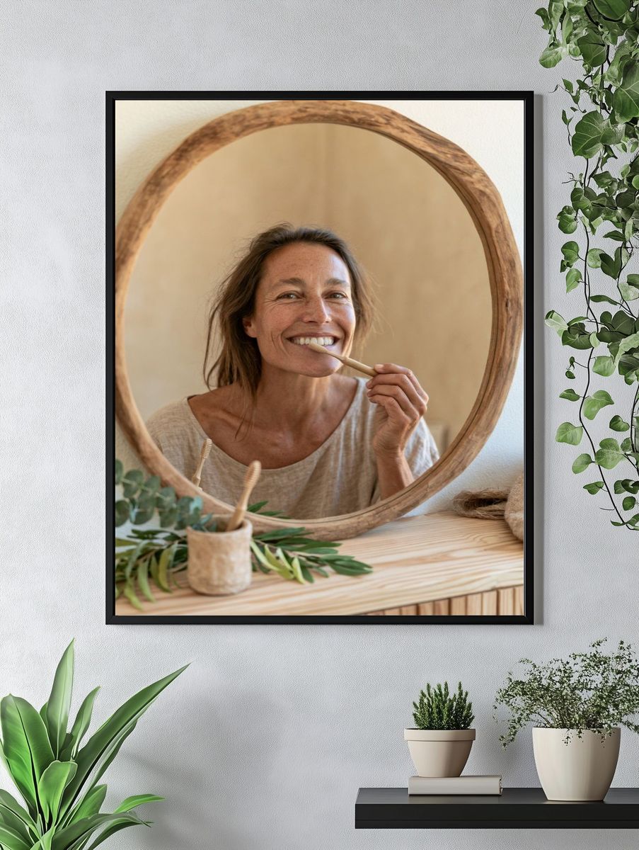 Morning Self-Care Portrait Photography Poster. — room view 4