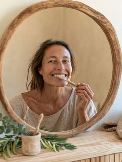 Morning Self-Care Portrait Photography Poster. poster print