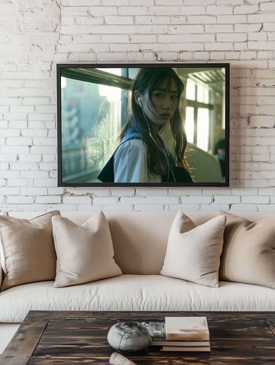 Train Window Portrait Photography Poster. room preview