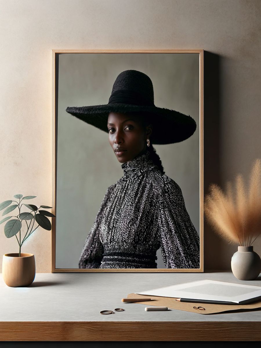 Elegant Portrait Fashion Print. — room view 2