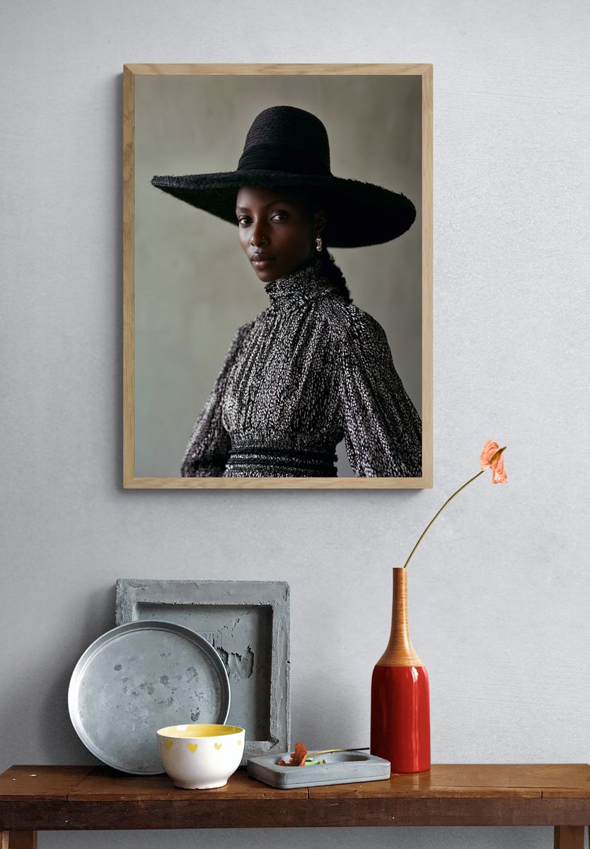 Elegant Portrait Fashion Print. — room view 3