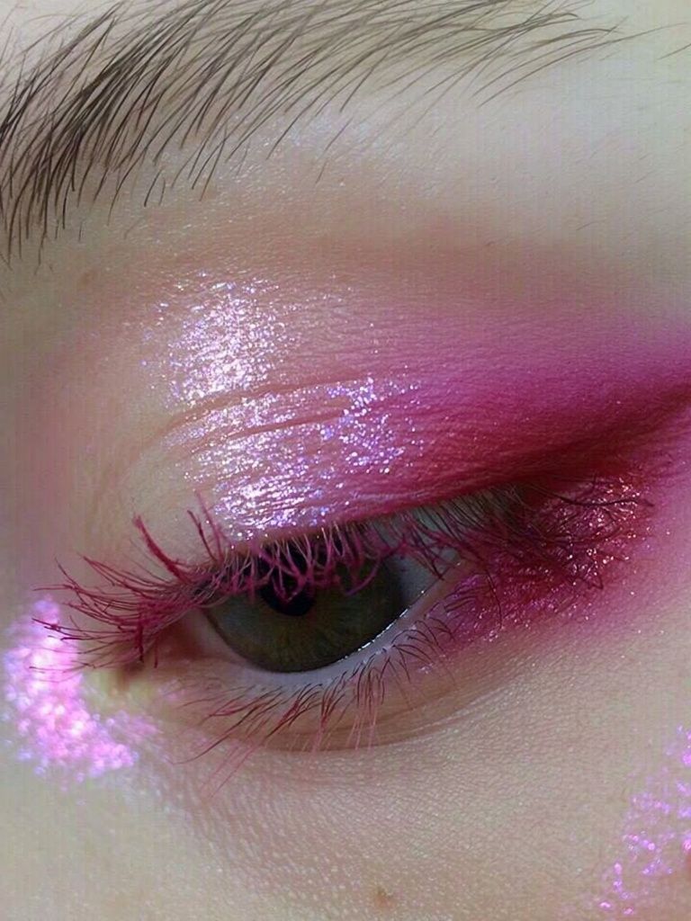 Pink Eye Makeup Photography Poster. poster detail