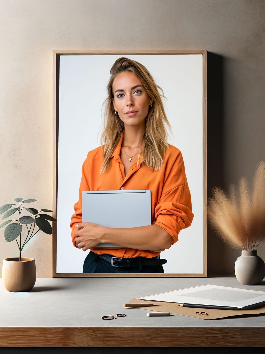 Confident Woman Portrait Print. — room view 2