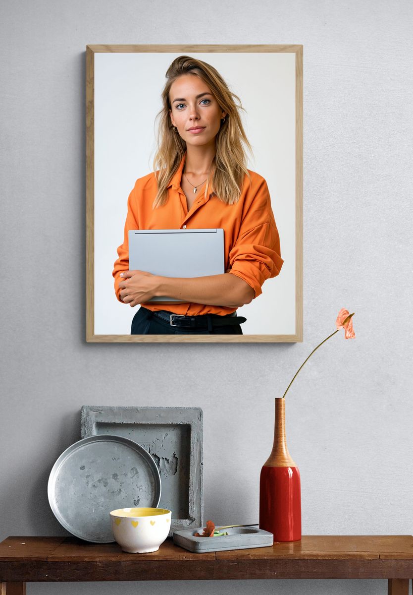 Confident Woman Portrait Print. — room view 3