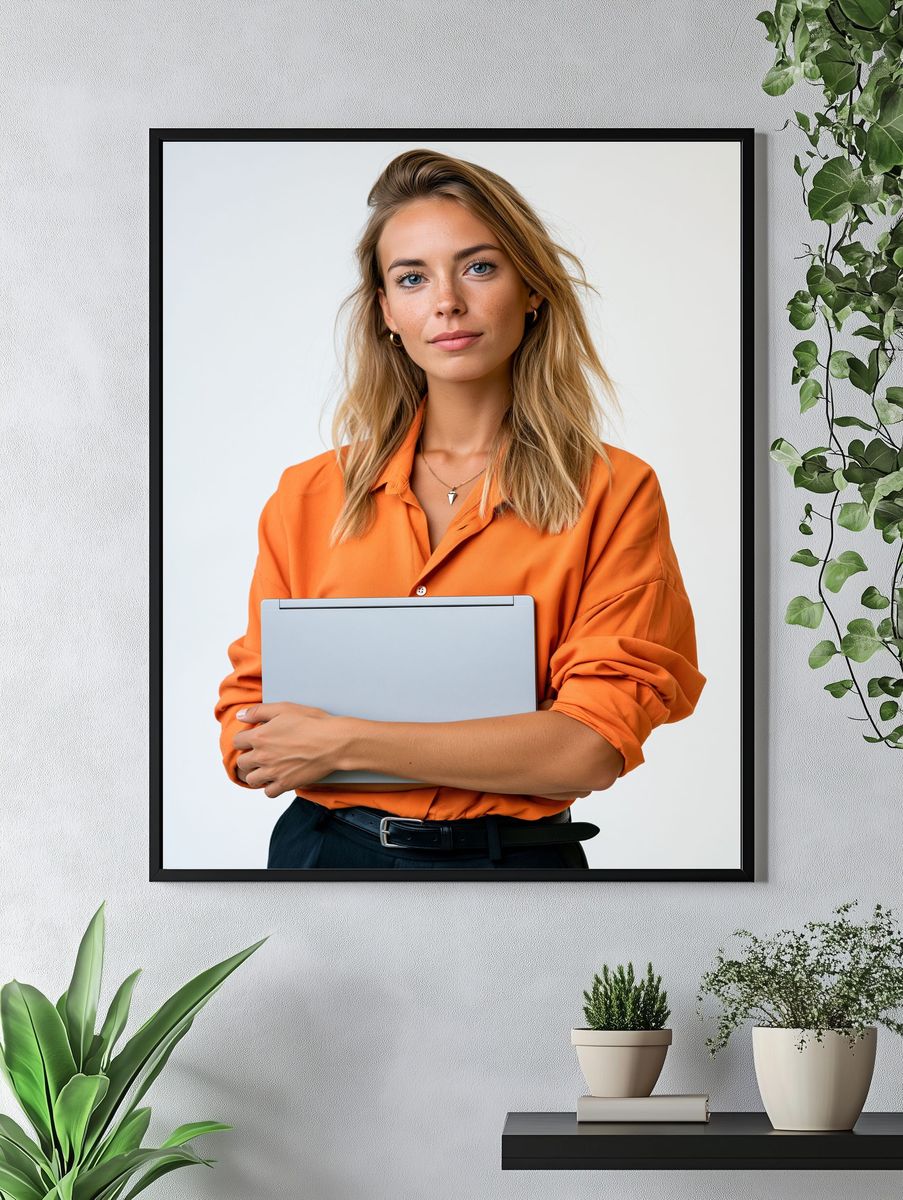 Confident Woman Portrait Print. — room view 4