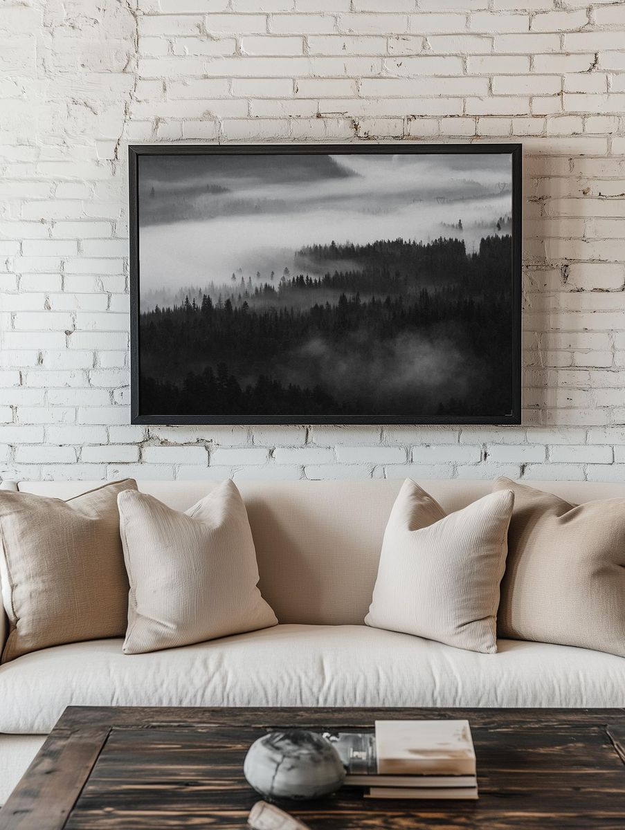 View misty woods Norway. room preview