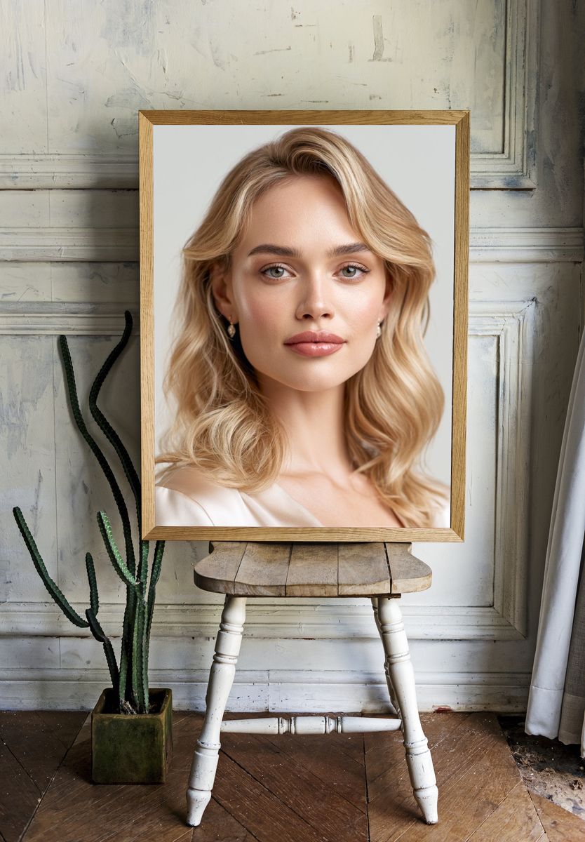 Blonde Portrait Photography Poster. room preview