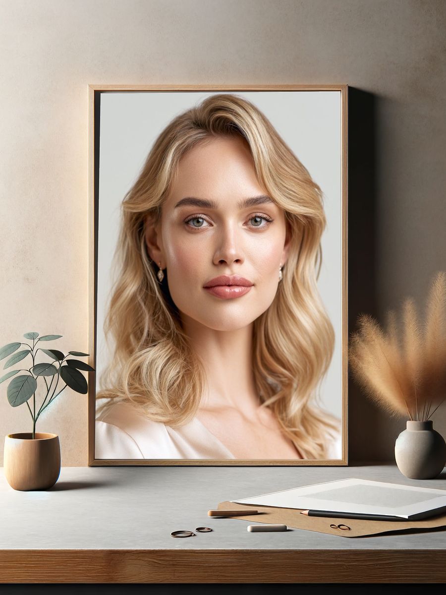 Blonde Portrait Photography Poster. — room view 2