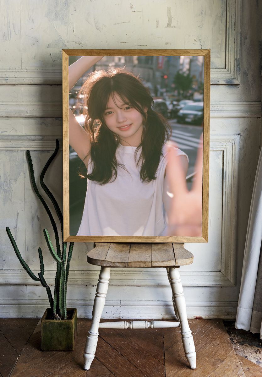 Sunlit Street Portrait Print. — room view 1