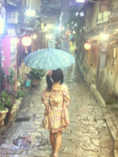 Rainy Alley Girl Photography Poster. poster print