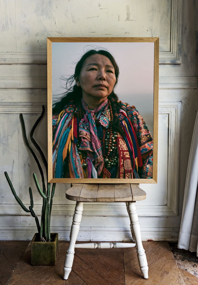 Tibetan Portrait Photography Poster. room preview
