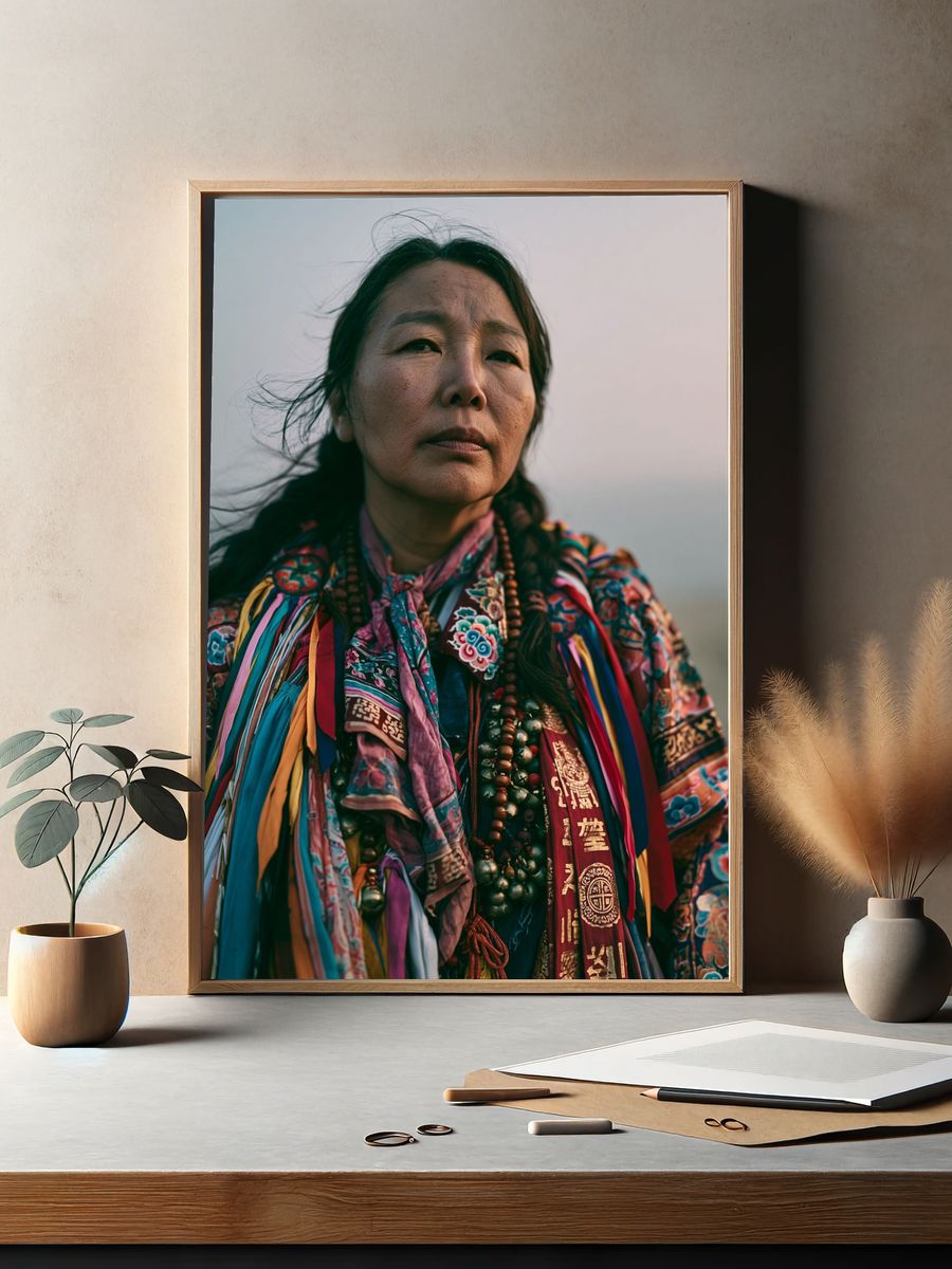 Tibetan Portrait Photography Poster. — room view 2