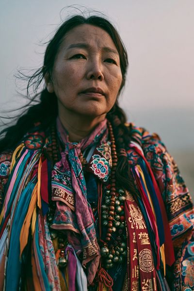 Tibetan Portrait Photography Poster.