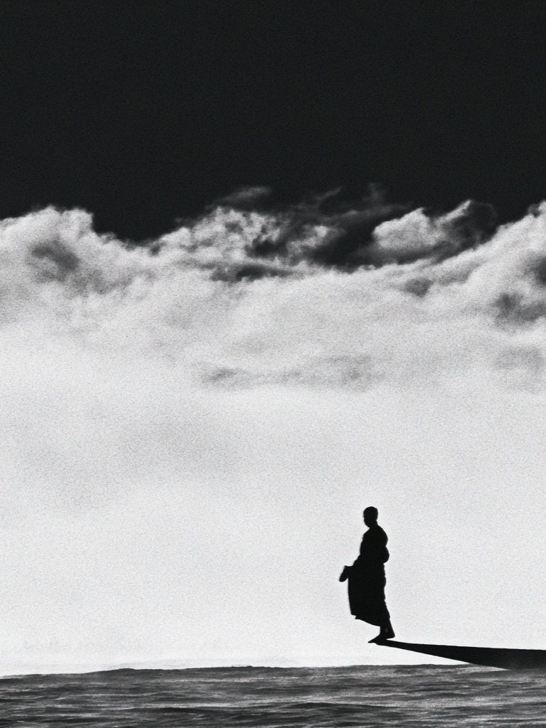 Solitary Figure in Clouds Photography Poster. poster — photography art
