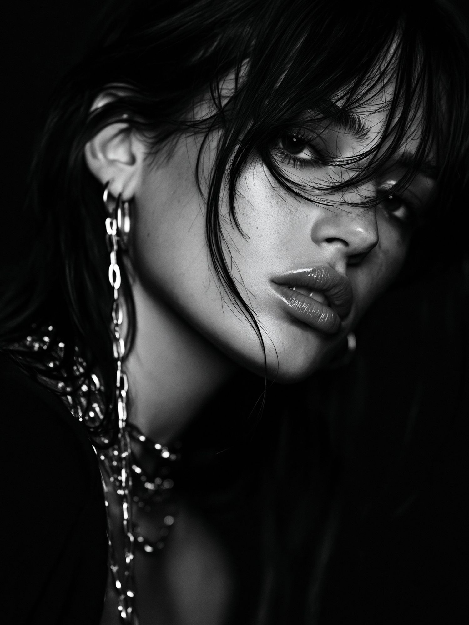 Moody Monochrome Portrait Print. poster — photography art