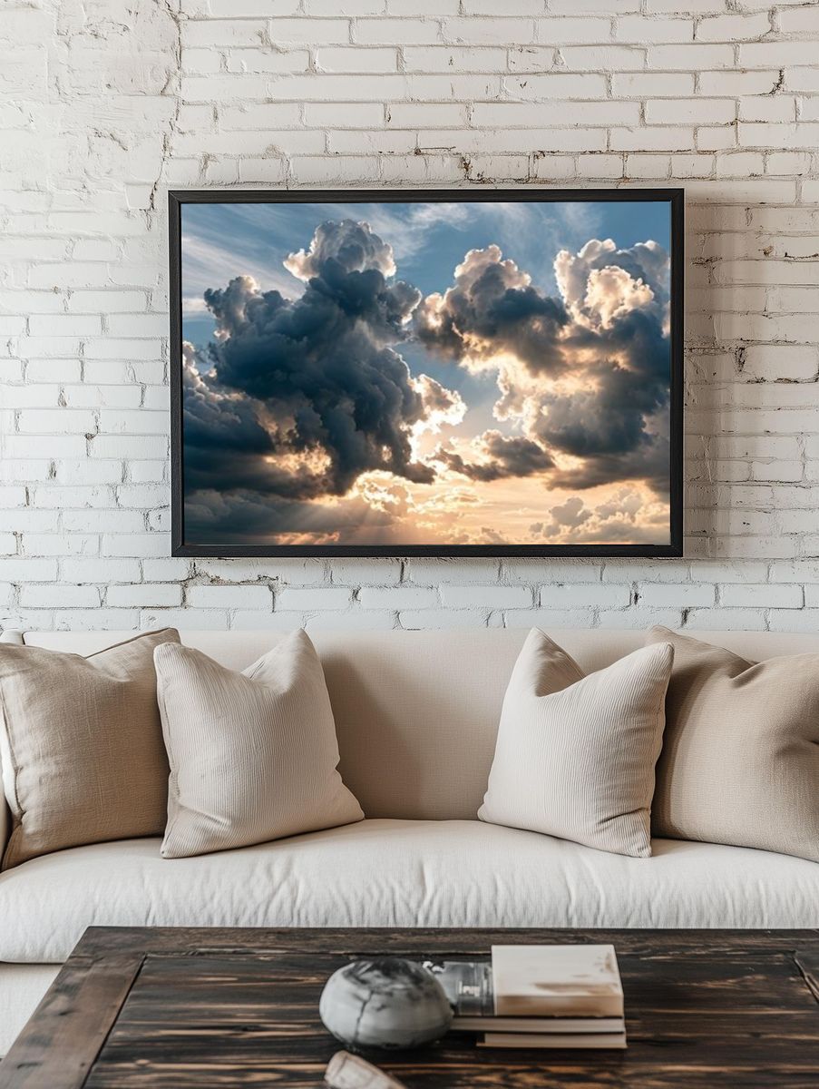 Dramatic Cloudscape Photography Poster. — room view 1