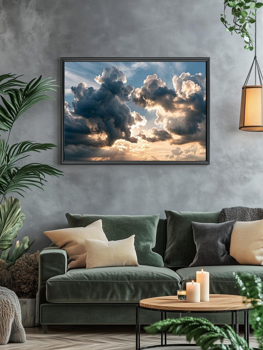 Dramatic Cloudscape Photography Poster. — room view 4