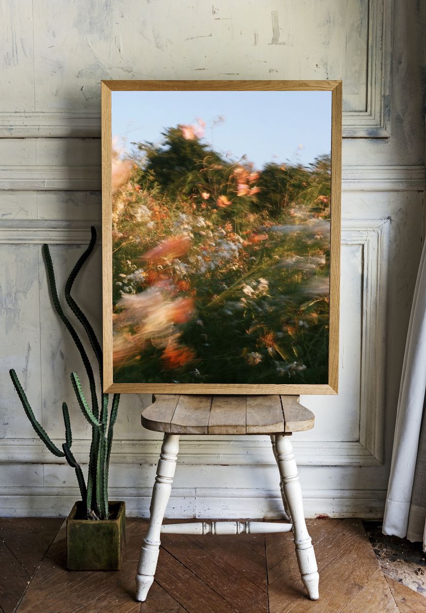 Wildflower Breeze Photography Poster. — room view 1