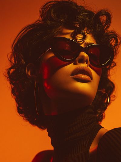 Orange Glow Portrait Poster.