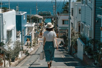 Coastal Street Walk Photography Poster. poster