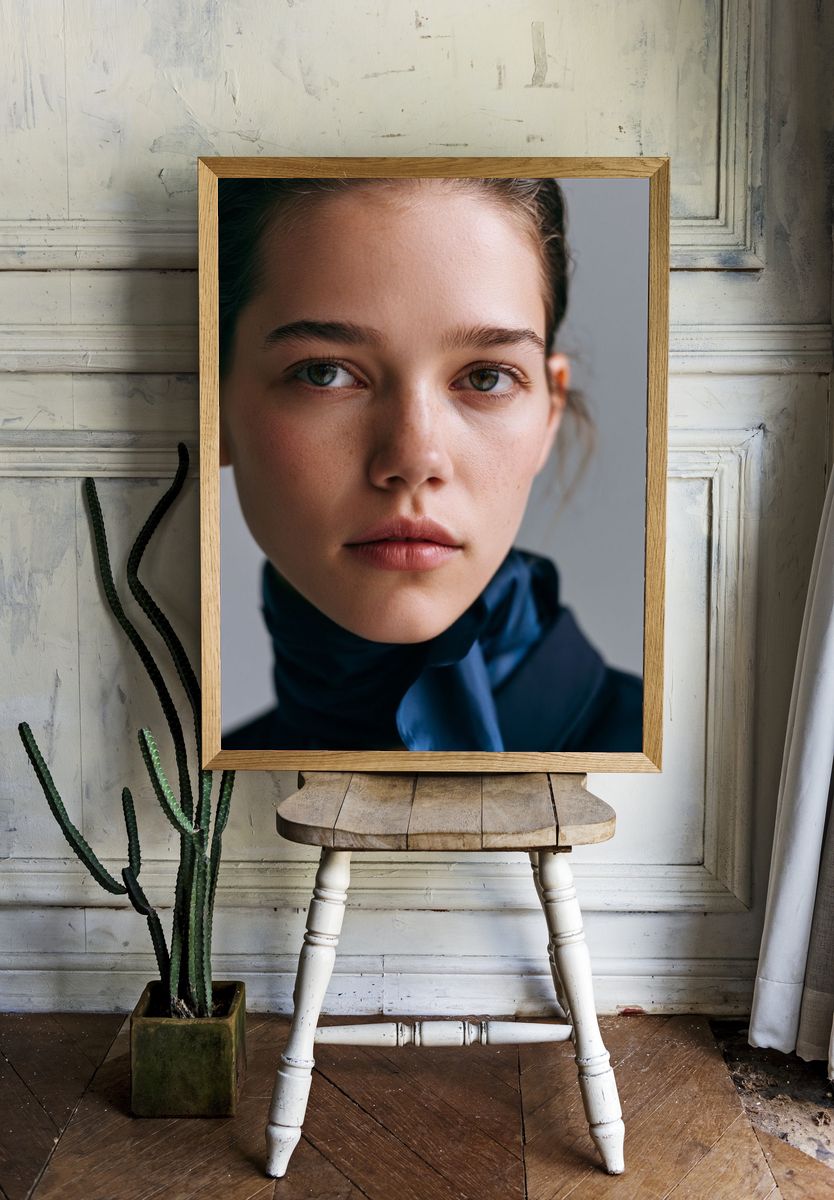 Portrait of a Young Woman Photography Poster. room preview