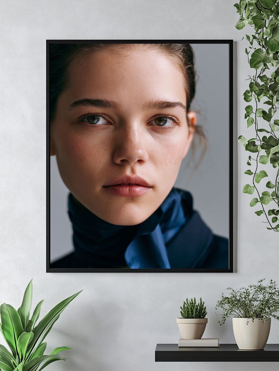Portrait of a Young Woman Photography Poster. — room view 4