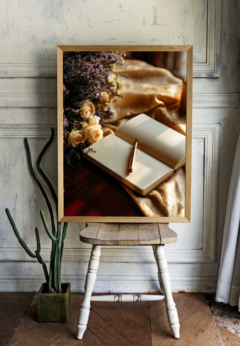 Golden Still Life Photography Poster. — room view 1