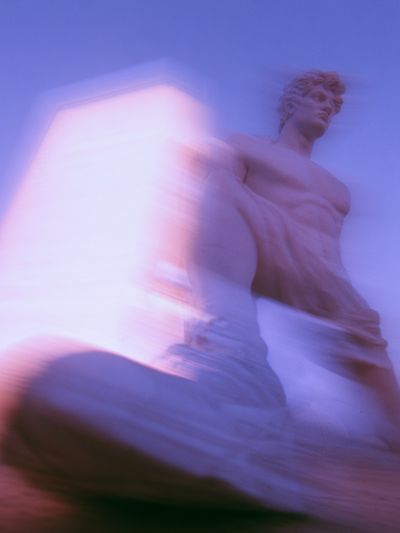 Blurred Classical Statue Photography Poster. poster